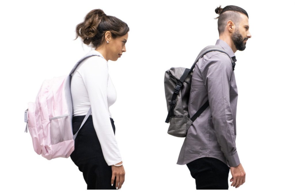 Impact of heavy backpacks on men's and women's posture. How heavy backpacks cause poor posture in men and women.